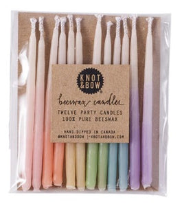 Knot & Bow multi colored candles